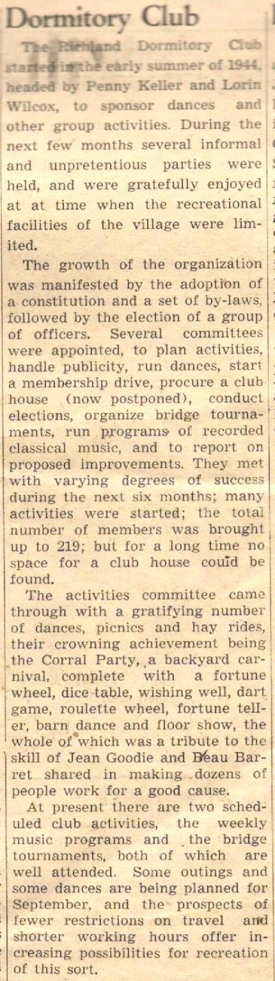 9/3/45 Villager - Page 5 ~ Dormitory Club